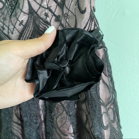 Lace Beaded bebe Mini Dress - Picture 10 of 16